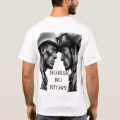 メンズベーシックTシャツNo Risk No Story - Black and W Tシャツ (裏面)