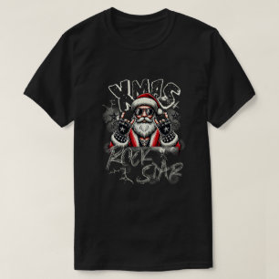 メンズベーシックTシャツSanta ClausロックスターTシャツ Tシャツ