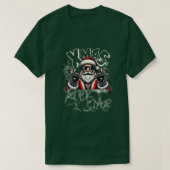 メンズベーシックTシャツSanta ClausロックスターTシャツ Tシャツ (デザイン正面)