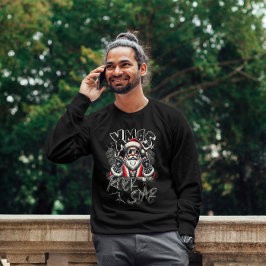 メンズベーシックTシャツSanta ClausロックスターTシャツ Tシャツ