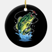 メンズベース魚釣りフィッシャールズベースフィッシュ セラミックオーナメント (裏面)