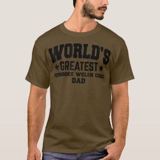 メンズペンブロークウェルシュコーギードッグパパ おもしろい Tシャツ