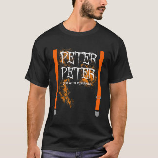 メンズペーターピーターパンプキンイーターハロウィンカップルC Tシャツ