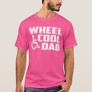 メンズホイールカッコいいパパハンディキャップ車いす対麻痺 Tシャツ