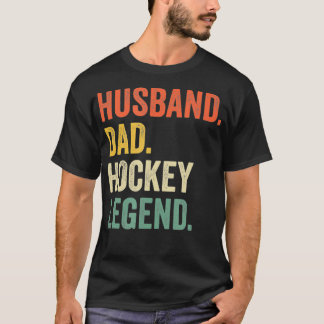 メンズホッケーおもしろい選手の夫パパホッケーレジェンド Tシャツ