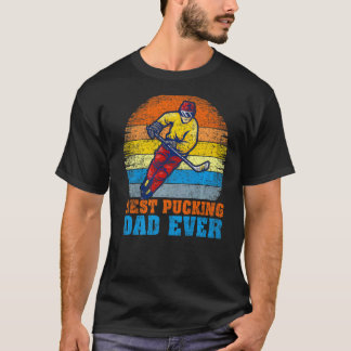 メンズホッケー選手のヴィンテージ最高のパッキングパパEver F Tシャツ
