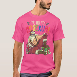 メンズホホホホホモセクアルゲイサンタLGBTプンゲイプライド Tシャツ