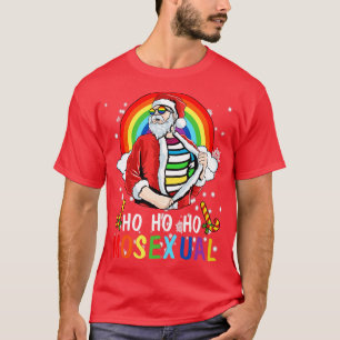 メンズホホホホホモセクシャルゲイサンタLGBTプリンゲイプライド Tシャツ