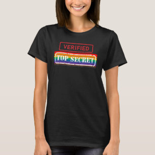 メンズホモセクシャルゲイマン検証済みトップシークレット Tシャツ