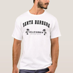 メンズホワイトサンタバーバラ,カリフォルニア Tシャツ