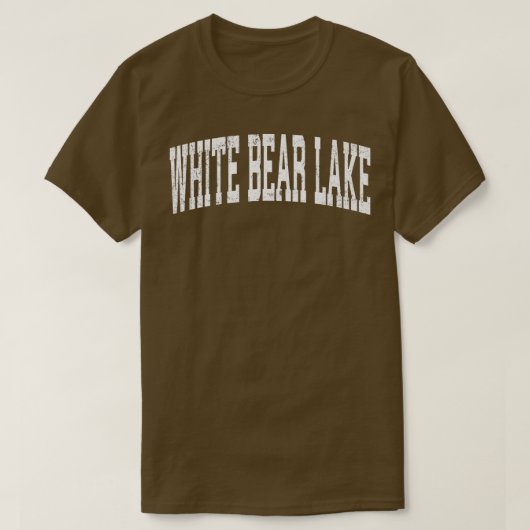 メンズホワイトベアーレイクミネソタMNヴィンテージ陸上競技 Tシャツ (デザイン正面)