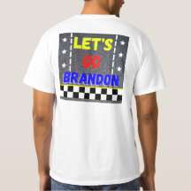 メンズホワイト行こうブランドンTシャツ