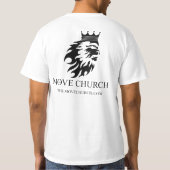 メンズホワイトTシャツブラックロゴ Tシャツ (裏面)