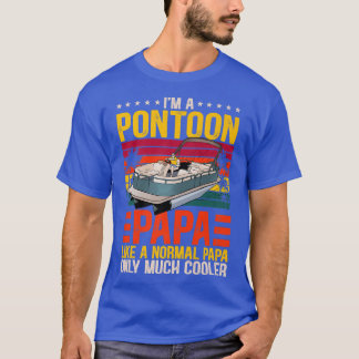 メンズボおもしろいートポンツーンパパノーマルパパボアのような Tシャツ