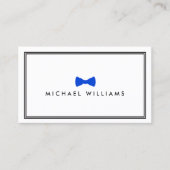 メンズボイクラシックンタイロゴ – 青と白 名刺 (正面)