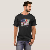 メンズボクサーパパアメリカ国旗の父の日 Tシャツ (正面フル)