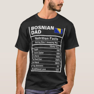 メンズボスニアパパ栄養事実父の日ナチ Tシャツ