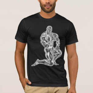 メンズボディビルの姿勢のTシャツ Tシャツ