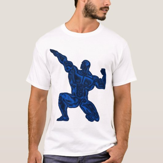 メンズボディビルの姿勢のTシャツ Tシャツ (正面)