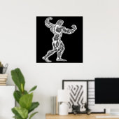 メンズボディビルポーズポスター ポスター (ホームオフィス)