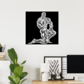 メンズボディビルポーズポスター ポスター (ホームオフィス)