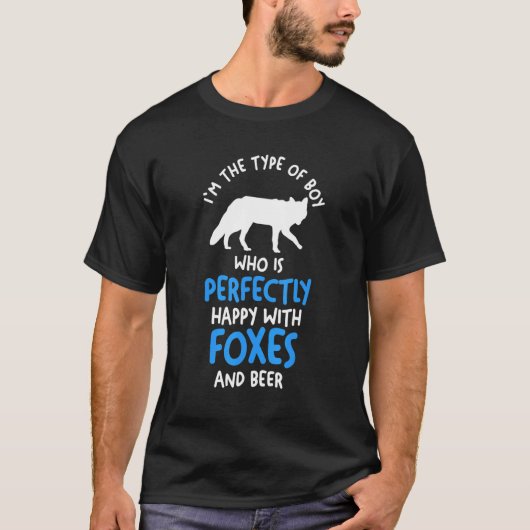 メンズボーイと幸せキツネ1 Tシャツ (正面)