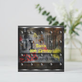 メンズボーイズ誕生日パーティアーバングラフィティ 招待状 (スタンド正面)