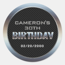 メンズボーイ誕生日 ラウンドシール