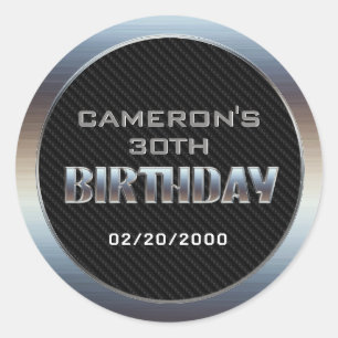 メンズボーイ誕生日 ラウンドシール