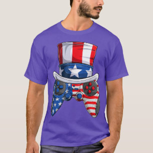 メンズボーイ7月4日s,アメリカ国旗のビデオゲーム tシャツ
