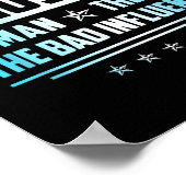 メンズボーナスパパギフト父の日男の神話が悪い ポスター (角)