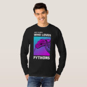メンズボールPythonヘビ Tシャツ (正面フル)