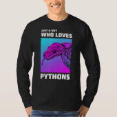 メンズボールPythonヘビ Tシャツ (正面)