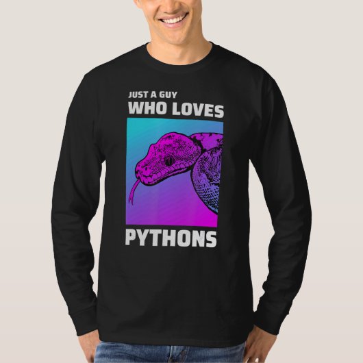 メンズボールPythonヘビ Tシャツ (正面)