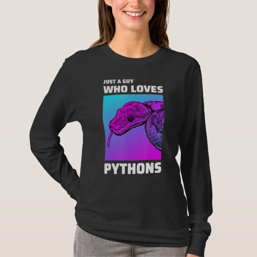 メンズボールPythonヘビ Tシャツ (正面)