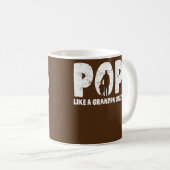 メンズポップおじいちゃんだけのようなクールヴィンテージ コーヒーマグカップ (正面右)