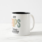 メンズポップモノおもしろいパパおじいちゃん ツートーンマグカップ (正面右)