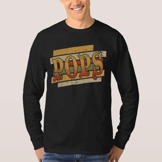 メンズポップレトロヴィンテージ義父 Tシャツ (正面)
