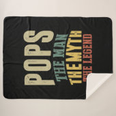 メンズポップ男の神話の伝説の父のギフト シェルパブランケット (正面(横))