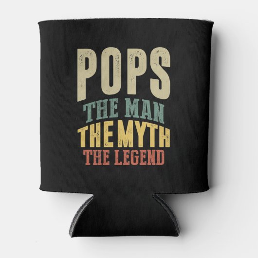 メンズポップ男の神話の伝説の父のギフト 缶クーラー (正面)