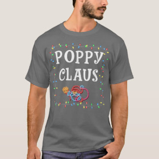 メンズポピークロースサンタクリスマスライトクリスマスファミリー Tシャツ