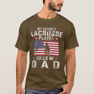 メンズマイお気に入りのラクロスプレイヤーが私をパパのFathと呼ぶ Tシャツ
