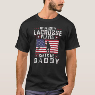 メンズマイお気に入りのラクロスプレーヤーが私をダディFaと呼ぶ Tシャツ
