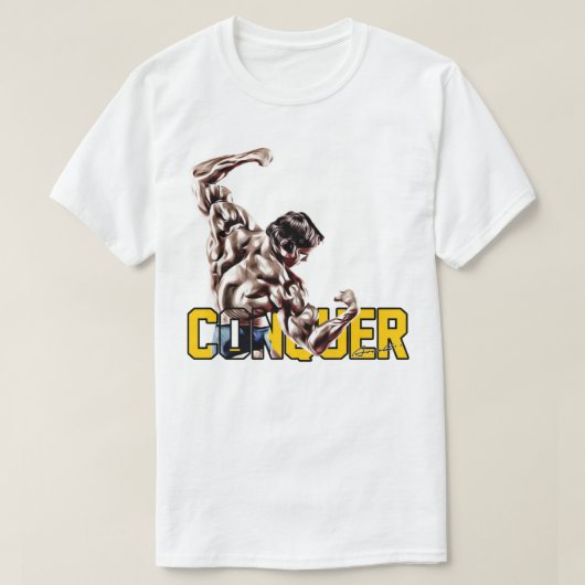 メンズマイアーノルドお気に入りのシュワルツェネッガーBlaを征服 Tシャツ (デザイン正面)