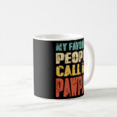 メンズマイピお気に入りのープルコールモーポーポーおもしろいパパ コーヒーマグカップ (正面右)