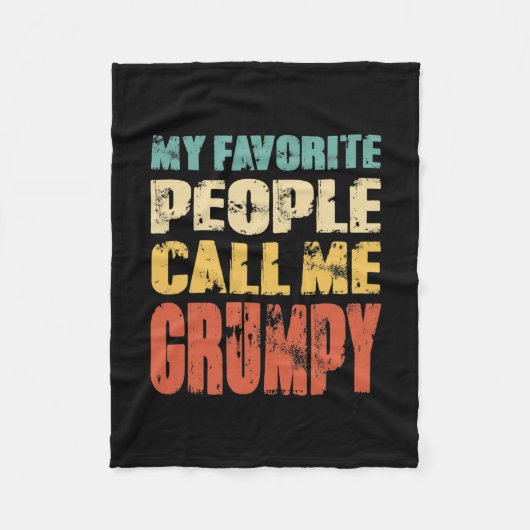 メンズマイピお気に入りのープルピーと呼ばれるおもしろいパパ フリースブランケット (正面)