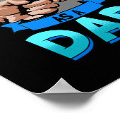 メンズマイファースト誕生日をパパ妊婦のベビー ポスター (角)