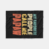 メンズマイペッお気に入りのプルズコールマパポーおもしろいパパ フリースブランケット (正面(横))