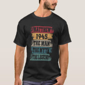 メンズマタイ1945 77年77誕生日デコレティ Tシャツ (正面)