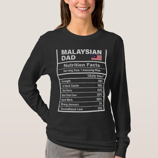 メンズマレーシアパパ栄養事実父の日Na Tシャツ (正面)